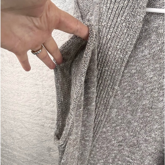 PETER NYGARD Cardigan 2X Tan Rolled Cap Sleeve Sweater Shawl Collar - Picture 15 of 16